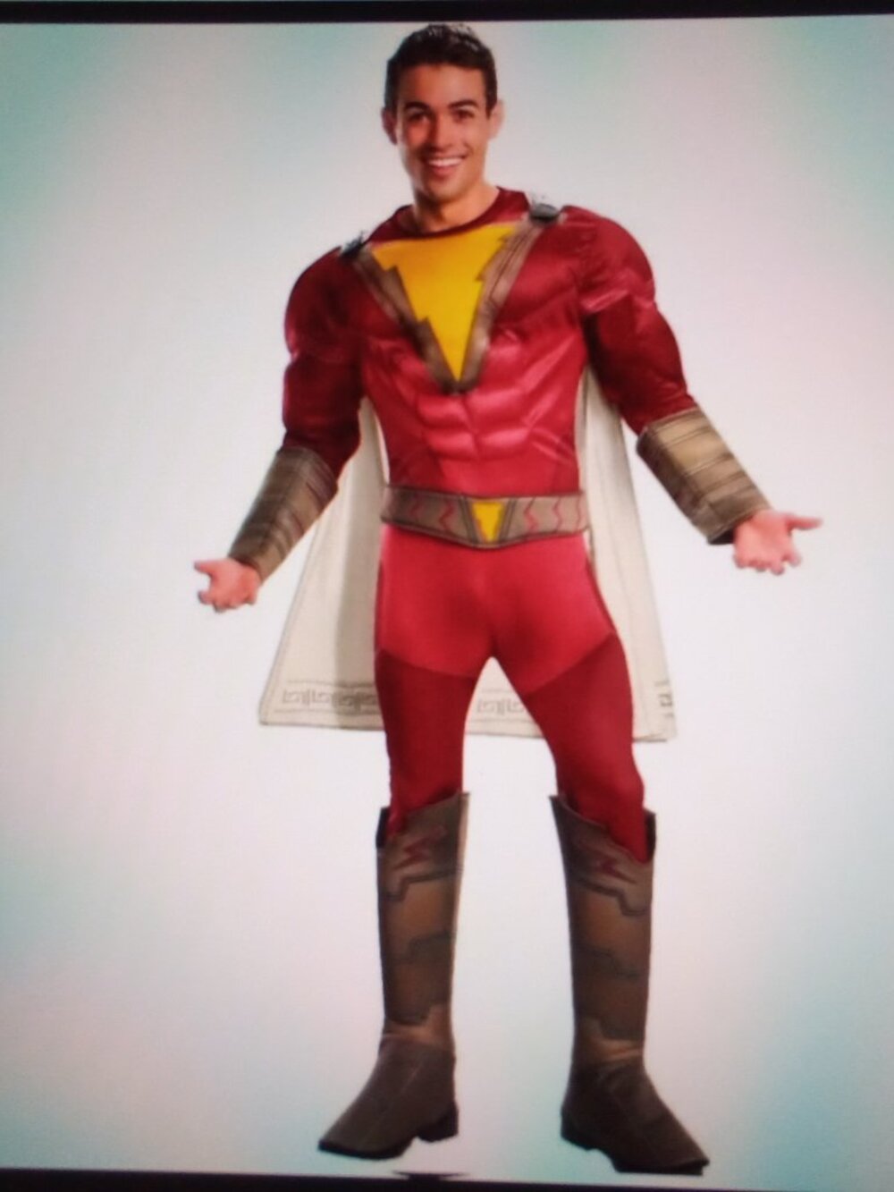 Mens Halloween Costume Shazam Deluxe For Adults Standard /One Size New with Tags